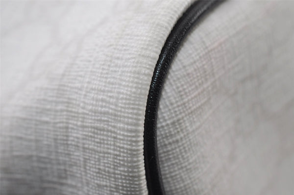 Authentic GUCCI Vintage Hand Boston Bag GG PVC Leather 193603 White 8048I