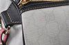 Authentic GUCCI Vintage Hand Boston Bag GG PVC Leather 193603 White 8048I