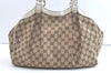 Authentic GUCCI Sukey Hand Tote Bag GG Canvas Leather 211944 Brown 8048J