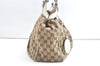 Authentic GUCCI Sukey Hand Tote Bag GG Canvas Leather 211944 Brown 8048J