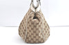 Authentic GUCCI Sukey Hand Tote Bag GG Canvas Leather 211944 Brown 8048J
