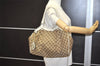 Authentic GUCCI Sukey Hand Tote Bag GG Canvas Leather 211944 Brown 8048J