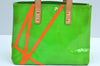 Authentic Louis Vuitton Vernis Fluo Reade PM Hand Bag M91904 Light Green 8049G