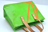 Authentic Louis Vuitton Vernis Fluo Reade PM Hand Bag M91904 Light Green 8049G