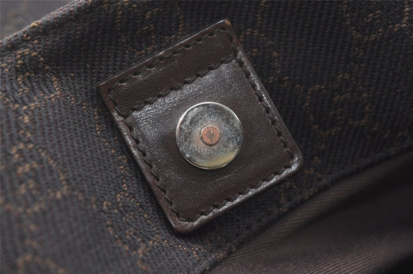 Authentic GUCCI Vintage Shoulder Tote Bag GG Canvas Leather 101920 Brown 8049J