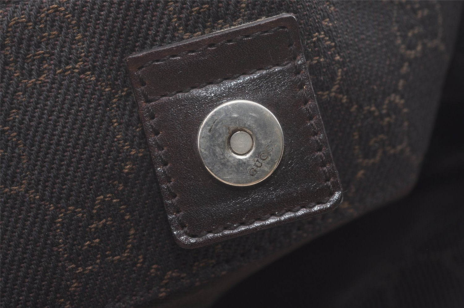 Authentic GUCCI Vintage Shoulder Tote Bag GG Canvas Leather 101920 Brown 8049J