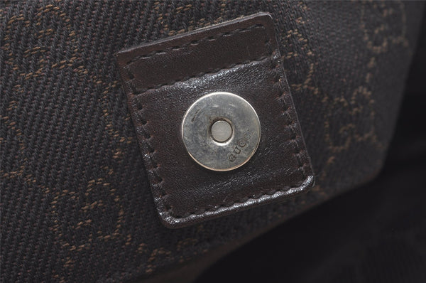 Authentic GUCCI Vintage Shoulder Tote Bag GG Canvas Leather 101920 Brown 8049J