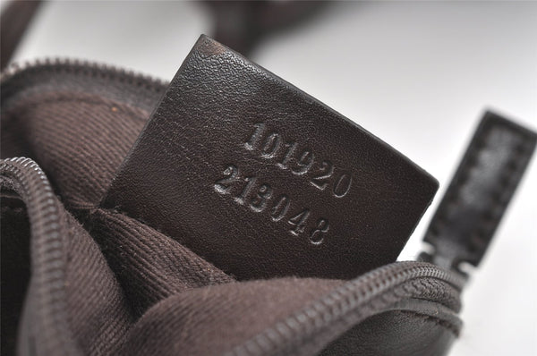 Authentic GUCCI Vintage Shoulder Tote Bag GG Canvas Leather 101920 Brown 8049J