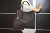 Authentic GUCCI Vintage Shoulder Tote Bag GG Canvas Leather 101920 Brown 8049J