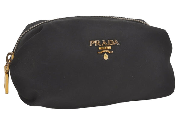 Authentic PRADA Vintage Nylon Tessuto Pouch Purse Black 8050I