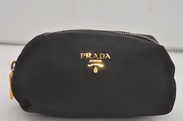 Authentic PRADA Vintage Nylon Tessuto Pouch Purse Black 8050I