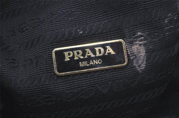 Authentic PRADA Vintage Nylon Tessuto Pouch Purse Black 8050I