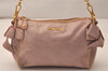 Authentic MIU MIU Vintage Ribbon Leather Shoulder Hand Bag Purse Pink 8050J