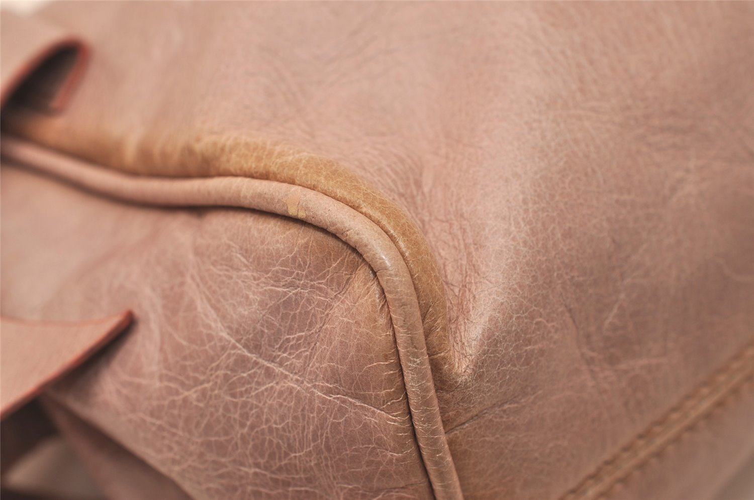 Authentic MIU MIU Vintage Ribbon Leather Shoulder Hand Bag Purse Pink 8050J