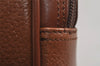 Authentic Burberrys Vintage Leather Clutch Hand Bag Purse Brown 8051J