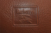 Authentic Burberrys Vintage Leather Clutch Hand Bag Purse Brown 8051J