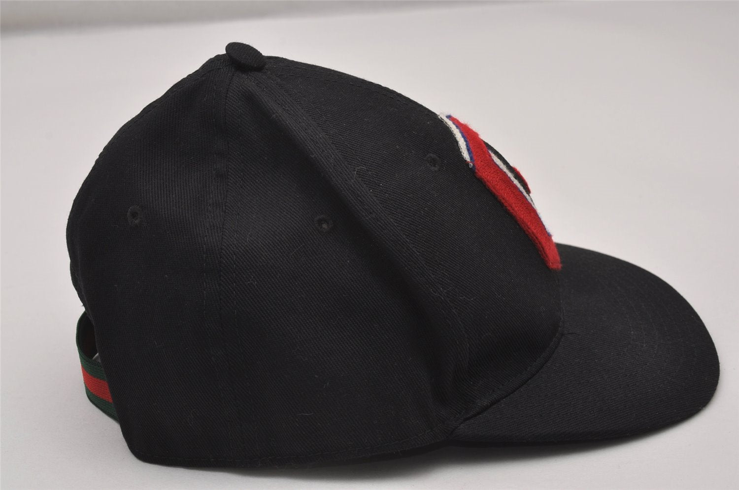 Authentic GUCCI Vintage Web Sherry Line Cap Canvas Size L 56cm Black 8052I