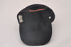 Authentic GUCCI Vintage Web Sherry Line Cap Canvas Size L 56cm Black 8052I