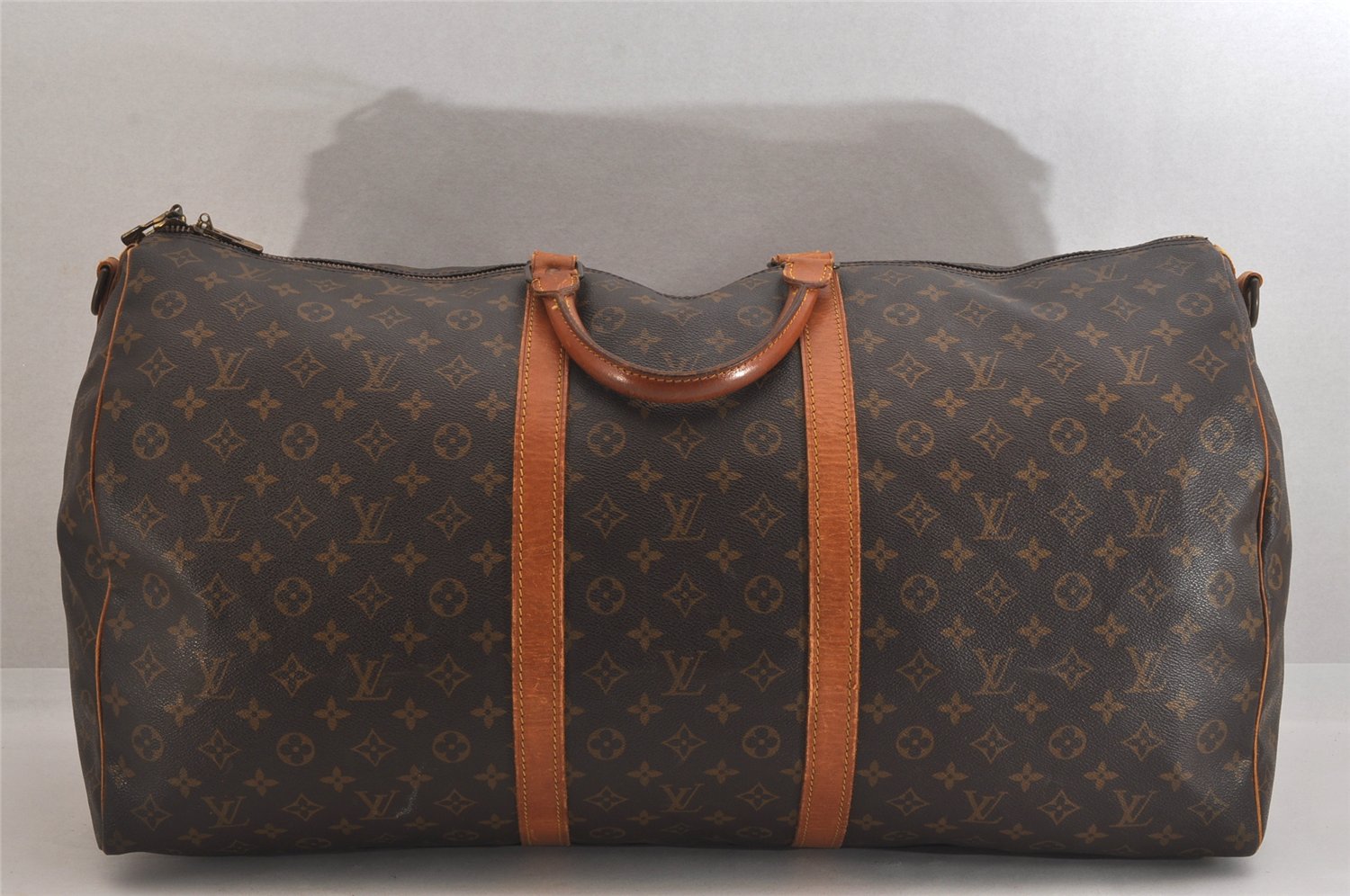 Authentic Louis Vuitton Monogram Keepall Bandouliere 60 M41412 Boston Bag 8052M