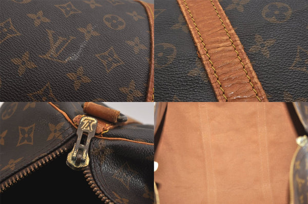 Authentic Louis Vuitton Monogram Keepall Bandouliere 60 M41412 Boston Bag 8052M