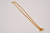 Authentic Christian Dior Gold Tone Chain Pendant Necklace CD 8053I