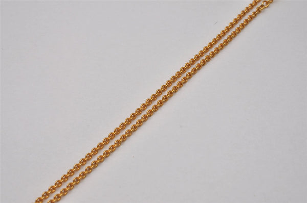 Authentic Christian Dior Gold Tone Chain Pendant Necklace CD 8053I