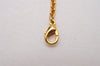 Authentic Christian Dior Gold Tone Chain Pendant Necklace CD 8053I