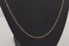 Authentic Christian Dior Gold Tone Chain Pendant Necklace CD 8053K