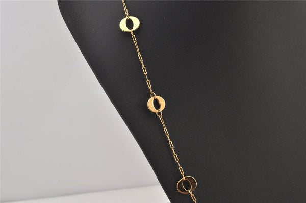 Authentic Christian Dior Gold Tone Chain Pendant Necklace CD 8053K