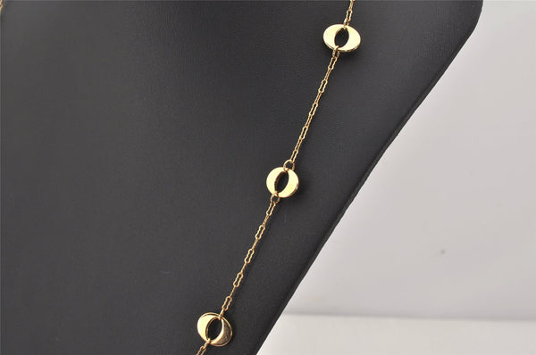 Authentic Christian Dior Gold Tone Chain Pendant Necklace CD 8053K