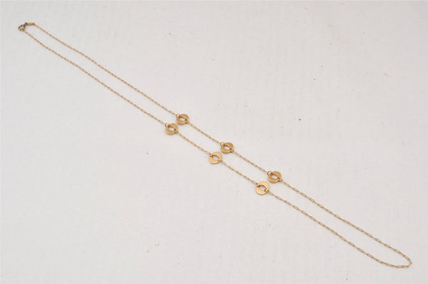 Authentic Christian Dior Gold Tone Chain Pendant Necklace CD 8053K