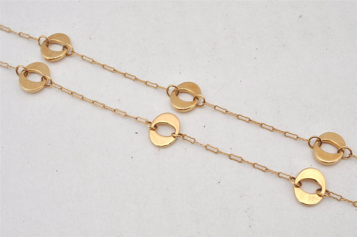 Authentic Christian Dior Gold Tone Chain Pendant Necklace CD 8053K