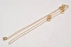 Authentic Christian Dior Gold Tone Chain Pendant Necklace CD 8053K