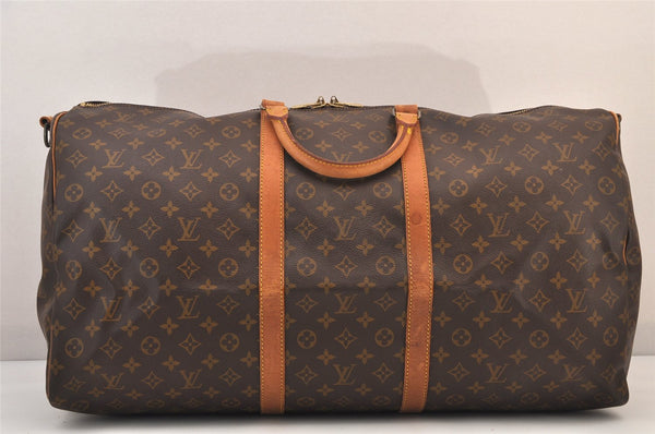 Authentic Louis Vuitton Monogram Keepall Bandouliere 60 M41412 Boston Bag 8053M