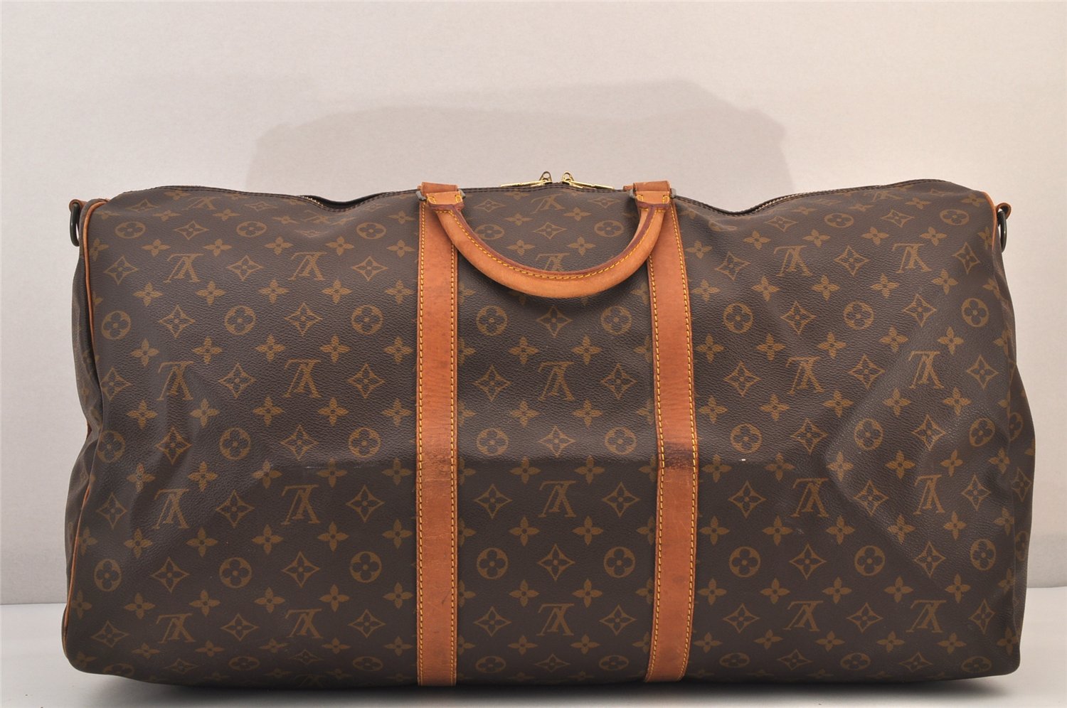 Authentic Louis Vuitton Monogram Keepall Bandouliere 60 M41412 Boston Bag 8053M