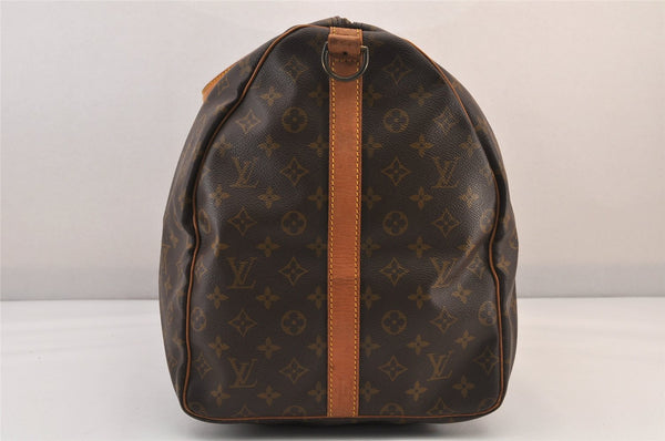 Authentic Louis Vuitton Monogram Keepall Bandouliere 60 M41412 Boston Bag 8053M