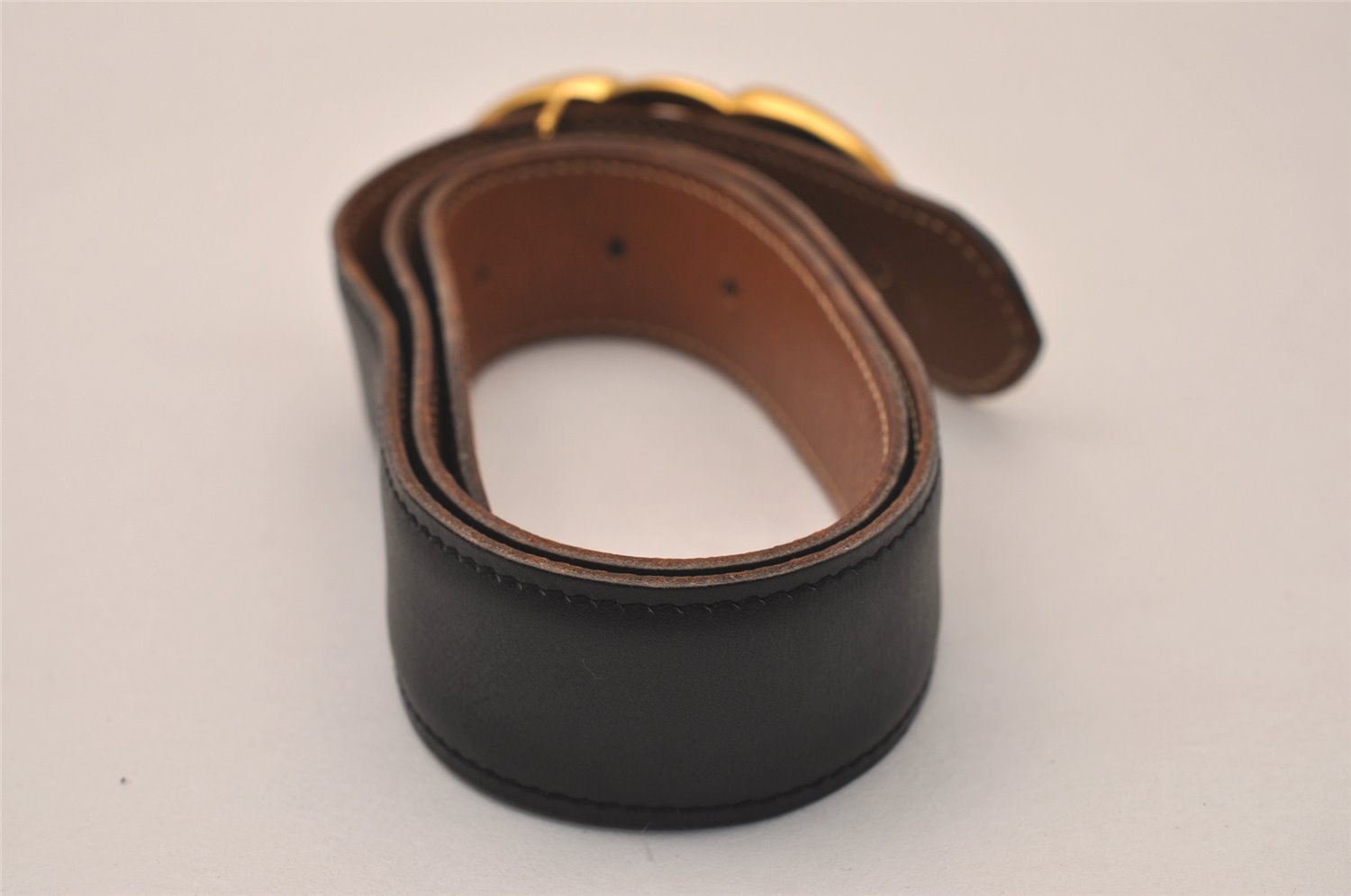 Authentic HERMES Vintage Leather Belt Reversible Size 66cm 26