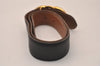 Authentic HERMES Vintage Leather Belt Reversible Size 66cm 26" Black Brown 8055J