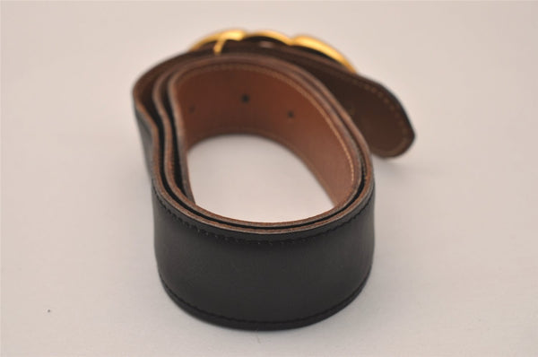 Authentic HERMES Vintage Leather Belt Reversible Size 66cm 26" Black Brown 8055J