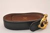 Authentic HERMES Vintage Leather Belt Reversible Size 66cm 26" Black Brown 8055J