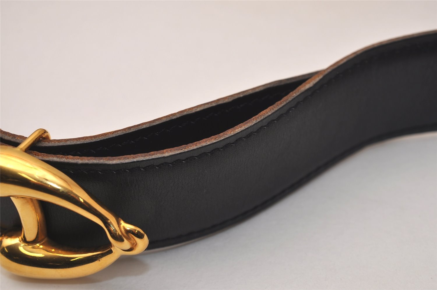 Authentic HERMES Vintage Leather Belt Reversible Size 66cm 26