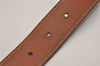 Authentic HERMES Vintage Leather Belt Reversible Size 66cm 26" Black Brown 8055J