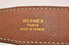 Authentic HERMES Vintage Leather Belt Reversible Size 66cm 26" Black Brown 8055J