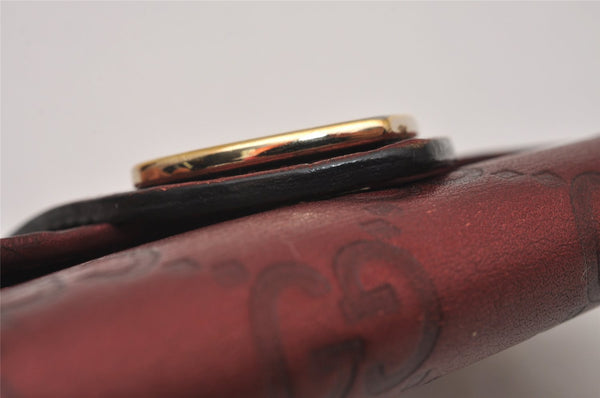 Authentic GUCCI Guccissima Heart 6 Key Case Holder GG Leather 203551 Red 8057I
