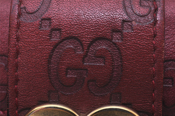 Authentic GUCCI Guccissima Heart 6 Key Case Holder GG Leather 203551 Red 8057I