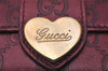 Authentic GUCCI Guccissima Heart 6 Key Case Holder GG Leather 203551 Red 8057I