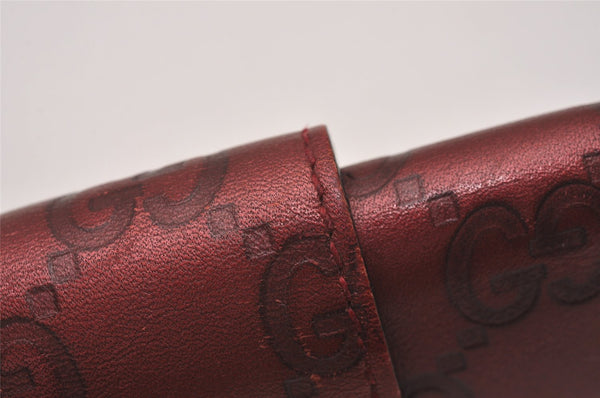 Authentic GUCCI Guccissima Heart 6 Key Case Holder GG Leather 203551 Red 8057I