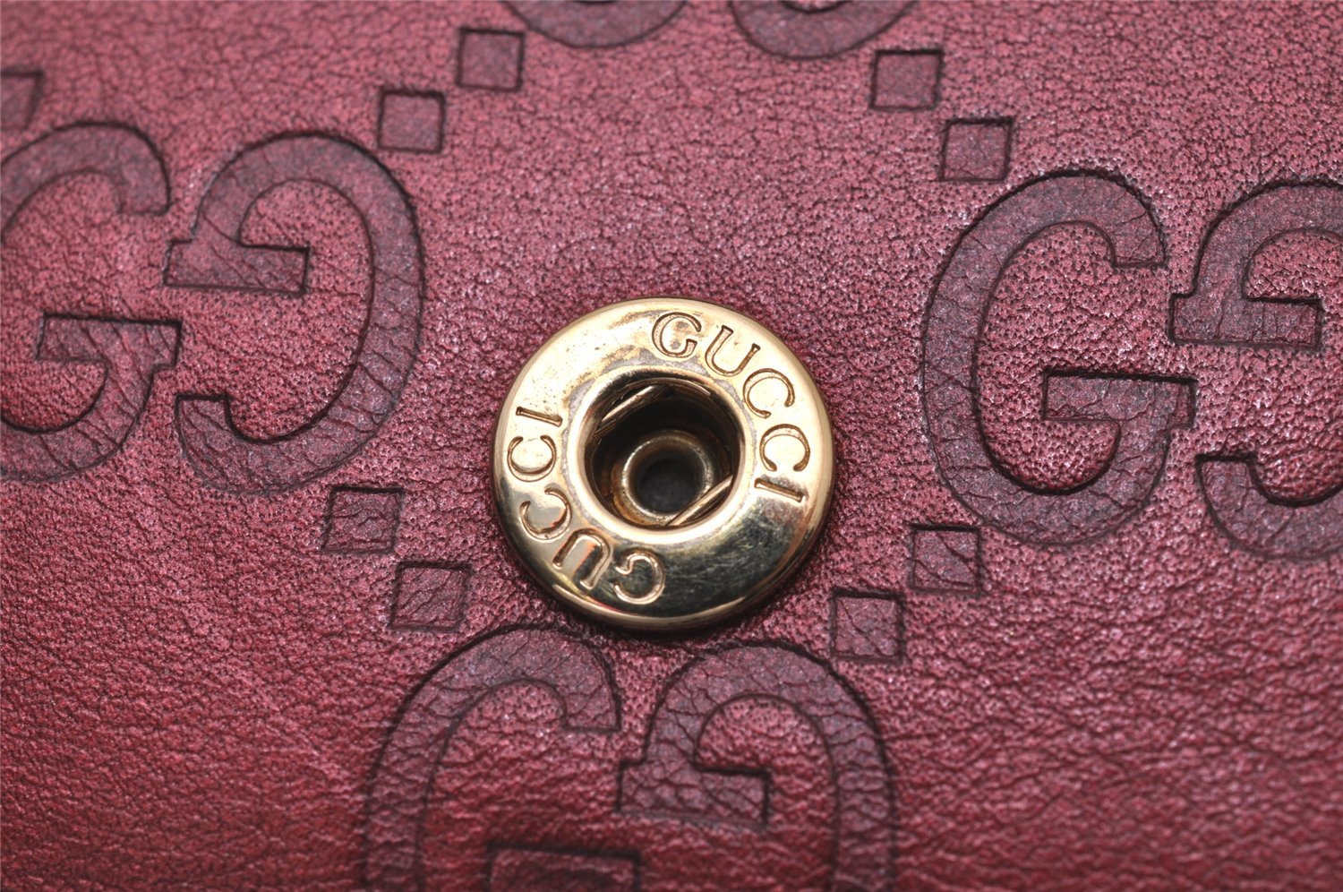 Authentic GUCCI Guccissima Heart 6 Key Case Holder GG Leather 203551 Red 8057I