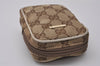Authentic GUCCI Cigarette Case Pouch Purse GG Canvas Leather 115249 Brown 8058I