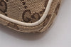 Authentic GUCCI Cigarette Case Pouch Purse GG Canvas Leather 115249 Brown 8058I